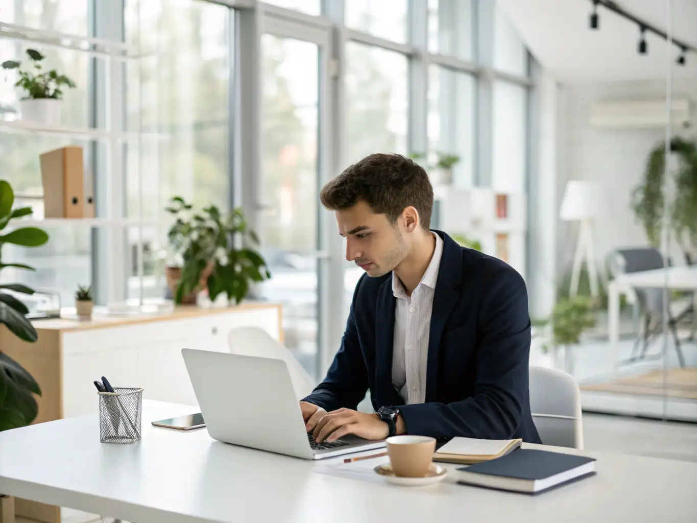 A focused individual working on productivity techniques during a training session, emphasizing time management and efficient workflow strategies.